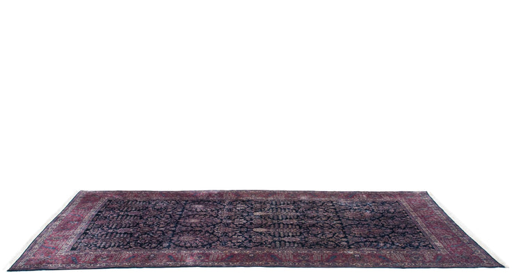 13.5x22.5 Vintage Fine Sarouk Carpet // ONH Item mc001724