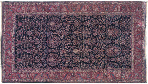 13.5x22.5 Vintage Fine Sarouk Carpet // ONH Item mc001724 Image 15