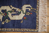 Full pile, intact side cord selvage, and ivory fringe on a vintage Armenian rug.
