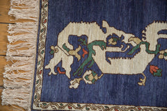 2x2.5 Vintage Pictorial Armenian Dragon Design Square Rug Mat // ONH Item mc001729 Image 5