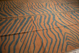 Vintage Indian Kilim detail showing rust and charcoal tiger stripe abrashes.