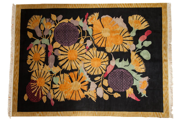 8.5x12 Vintage Indian Art Deco Carpet // ONH Item mc001739