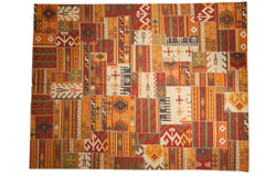 9x11.5 New Patchwork Kilim Carpet // ONH Item mc001742
