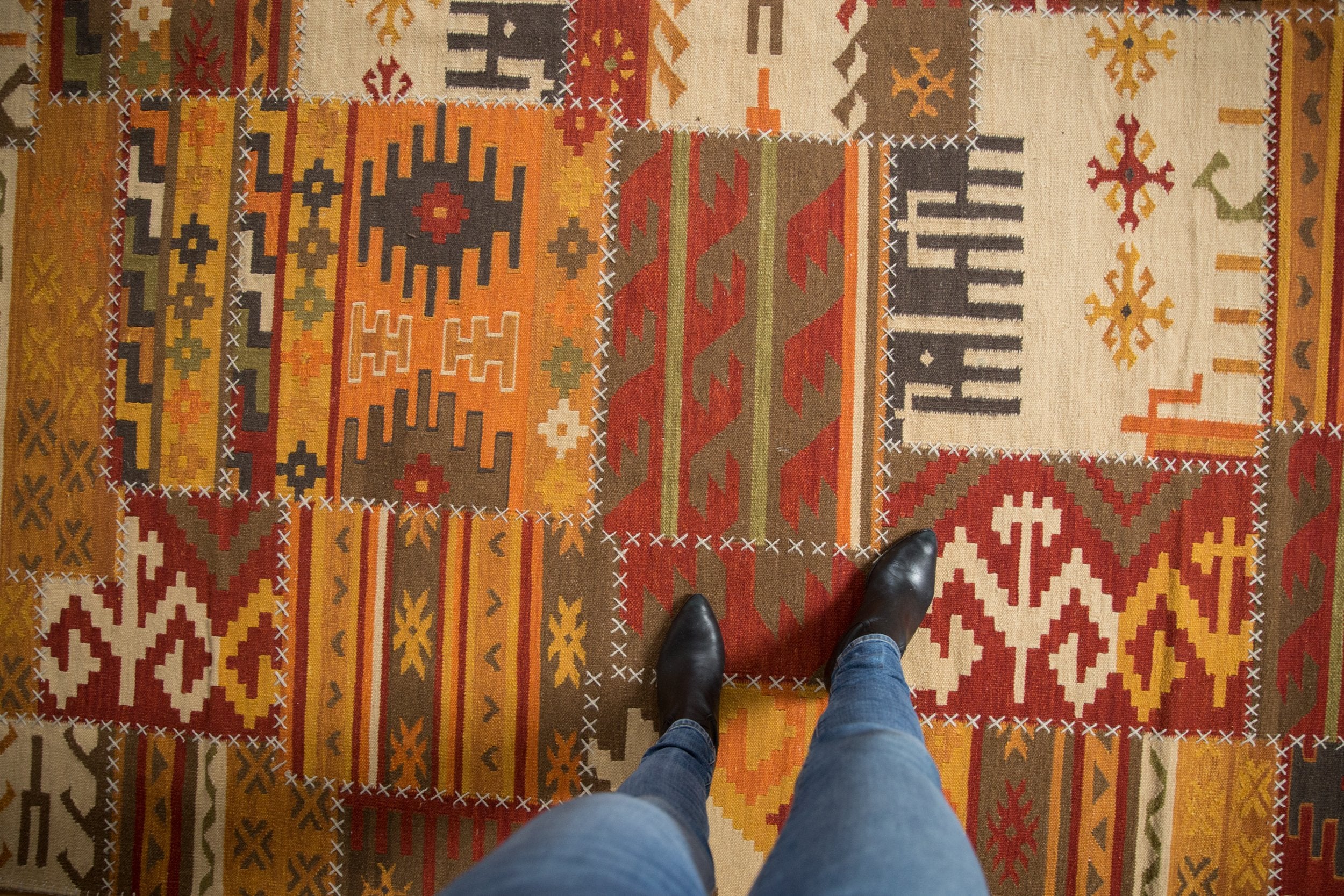 9x11.5 New Patchwork Kilim Carpet // ONH Item mc001742 Image 1