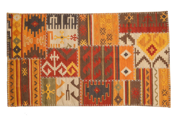 3x5 New Patchwork Kilim Rug // ONH Item mc001744