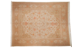 9x11.5 Vintage Distressed Indian Soumac Design Carpet // ONH Item mc001747