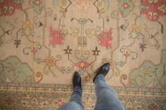 9x11 Vintage Tea Washed Indian Soumac Design Carpet // ONH Item mc001748 Image 1