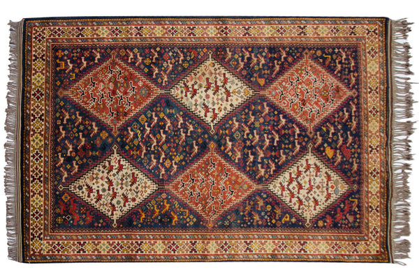 4x6 Vintage Indian Shiraz Design Rug // ONH Item mc001752