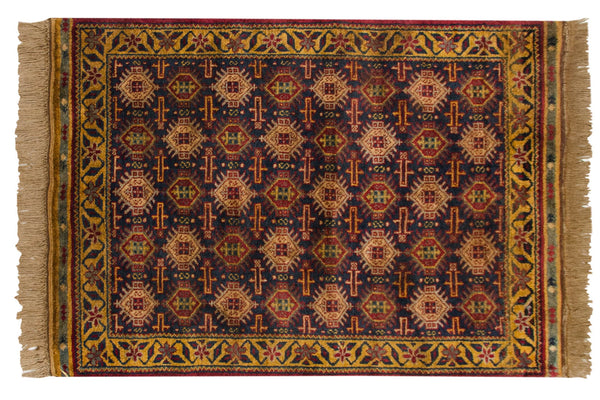 2.5x4 Vintage Indian Caucasian Design Rug // ONH Item mc001756