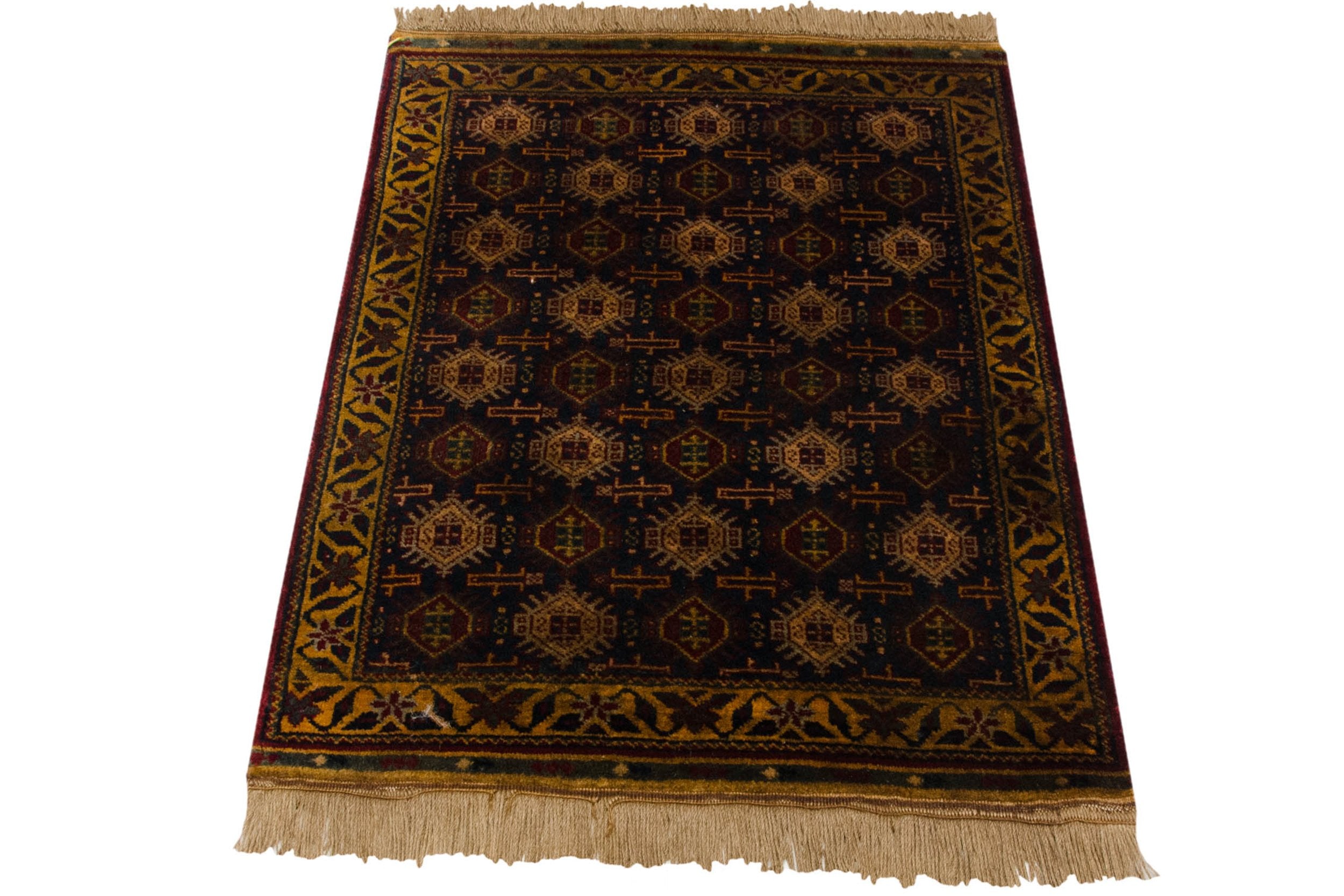 2.5x4 Vintage Indian Caucasian Design Rug // ONH Item mc001756 Image 1