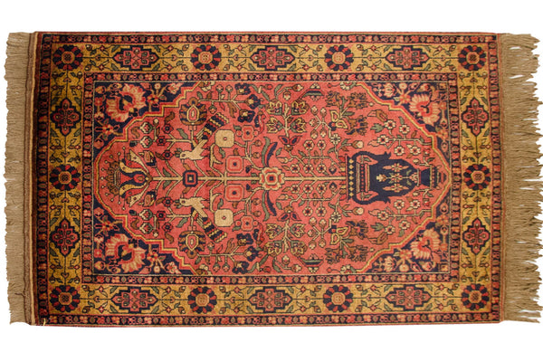 3x5 Vintage Indian Bakhtiari Design Rug // ONH Item mc001757
