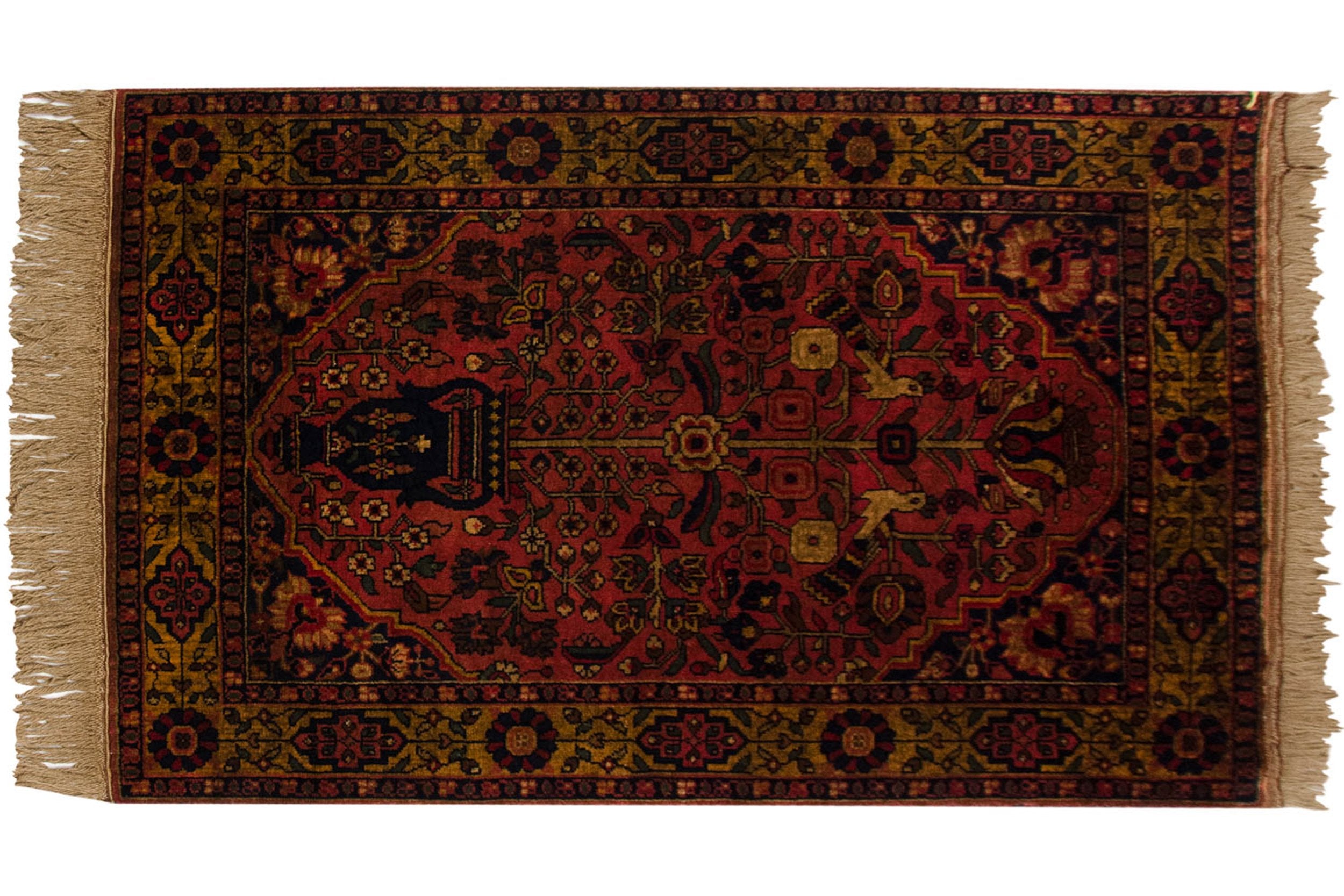 3x5 Vintage Indian Bakhtiari Design Rug // ONH Item mc001757 Image 1