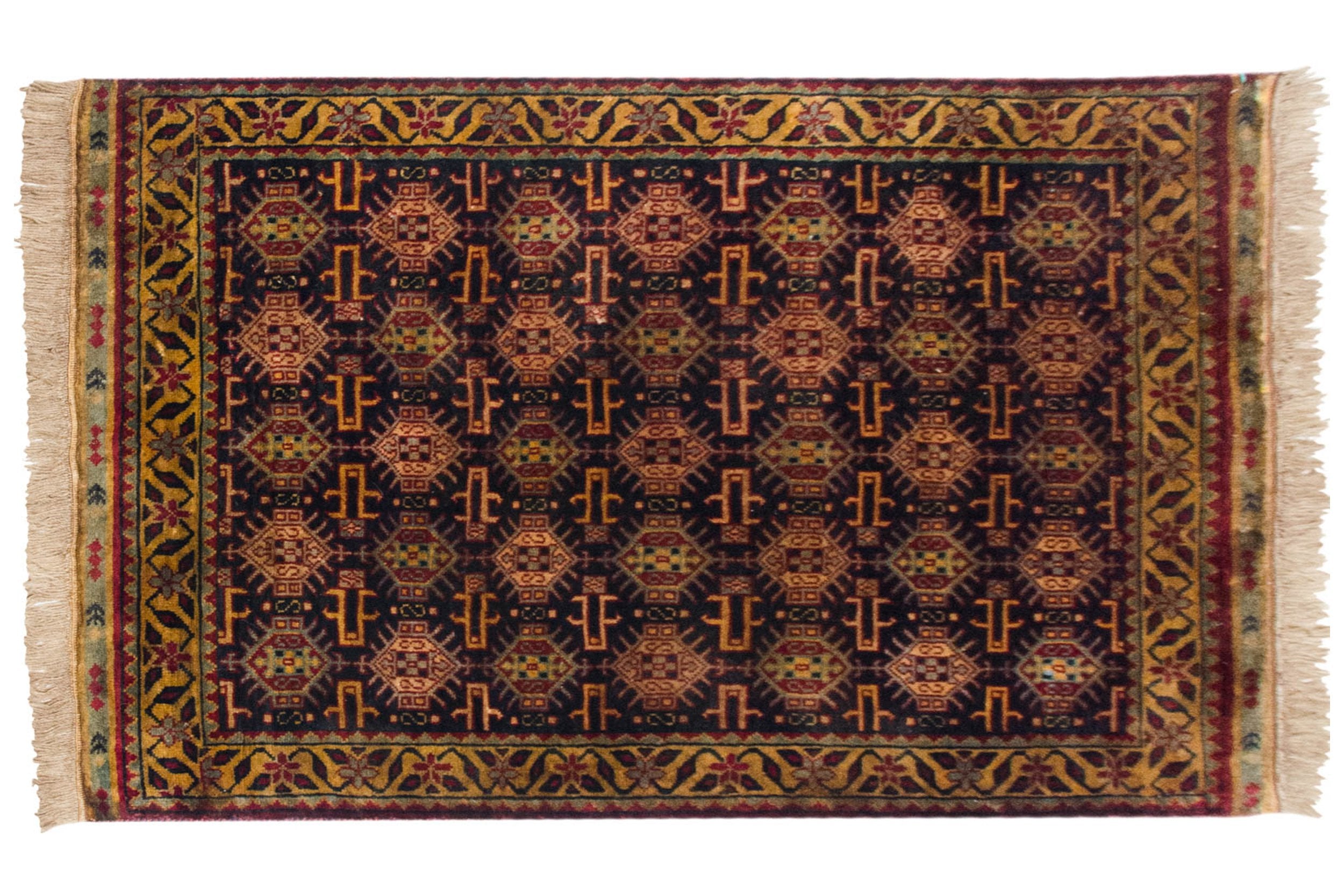 3x5 Vintage Indian Caucasian Design Rug // ONH Item mc001761 Image 1