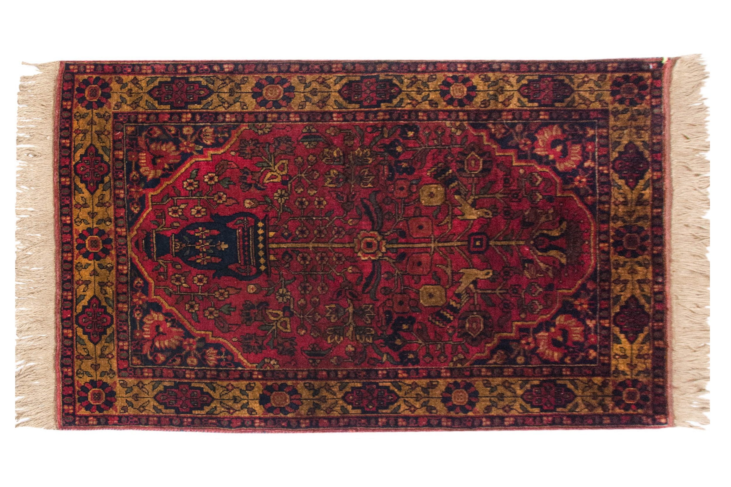 3x5 Vintage Indian Bakhtiari Design Rug // ONH Item mc001765 Image 1