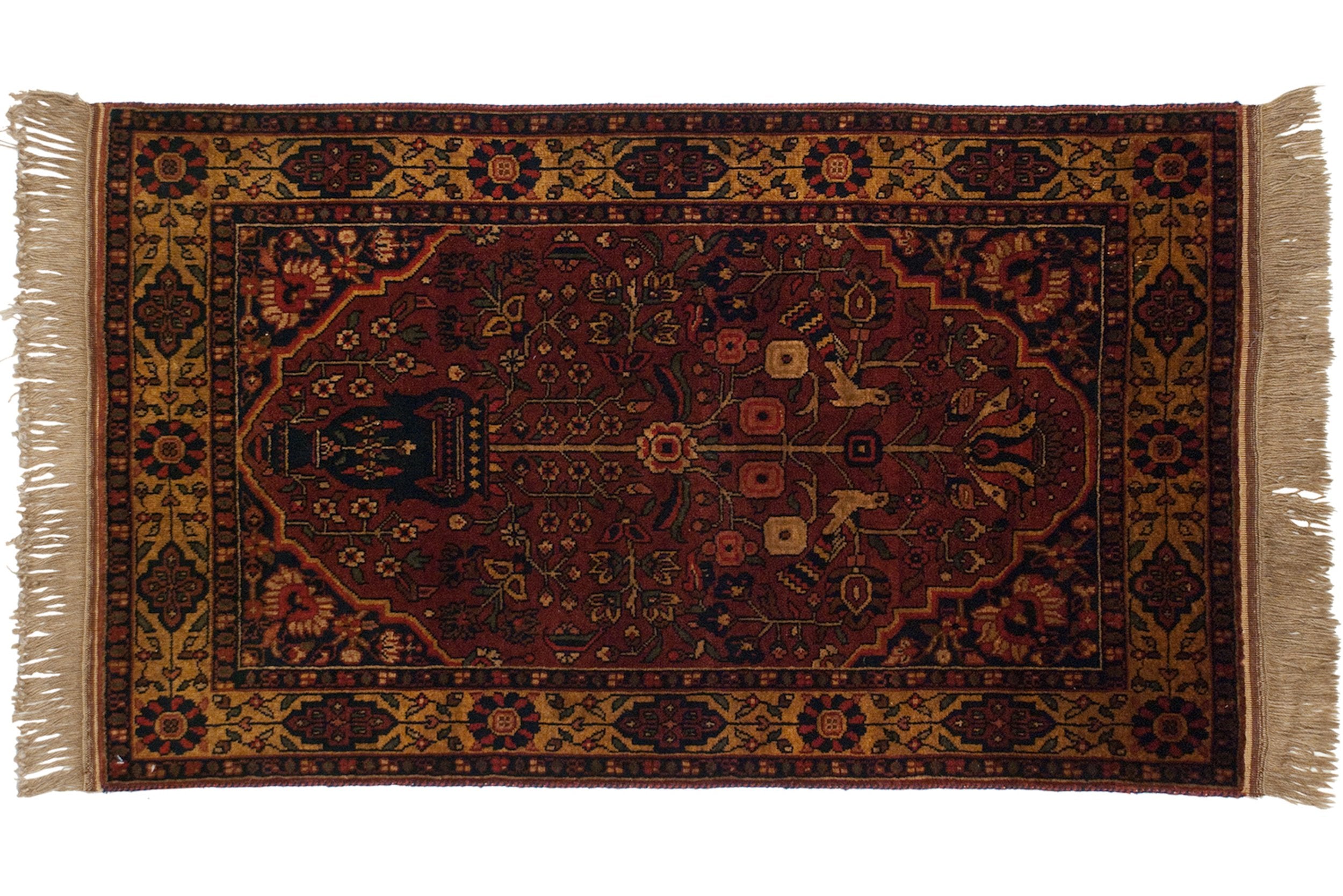 3x5 Vintage Indian Bakhtiari Design Rug // ONH Item mc001766 Image 1