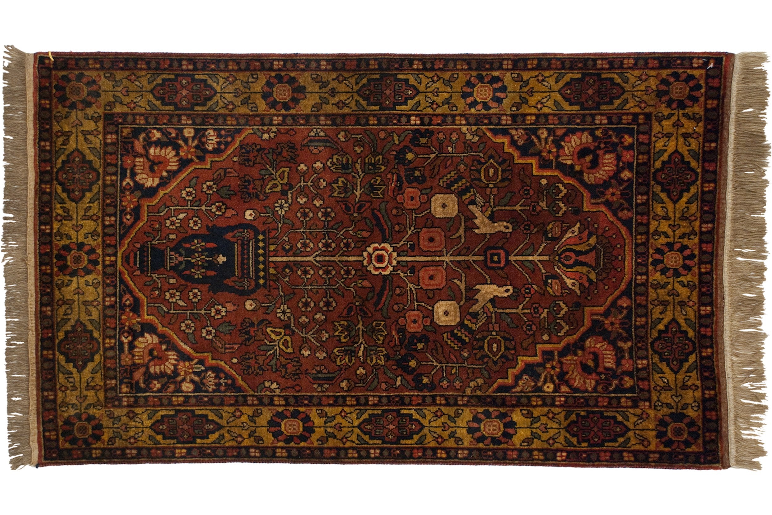 3x5 Vintage Indian Bakhtiari Design Rug // ONH Item mc001768 Image 1