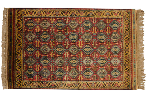 3x5 Vintage Indian Caucasian Design Rug // ONH Item mc001771