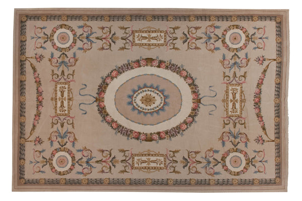 12x17.5 Vintage Spanish Savonnerie Design Carpet // ONH Item mc001777