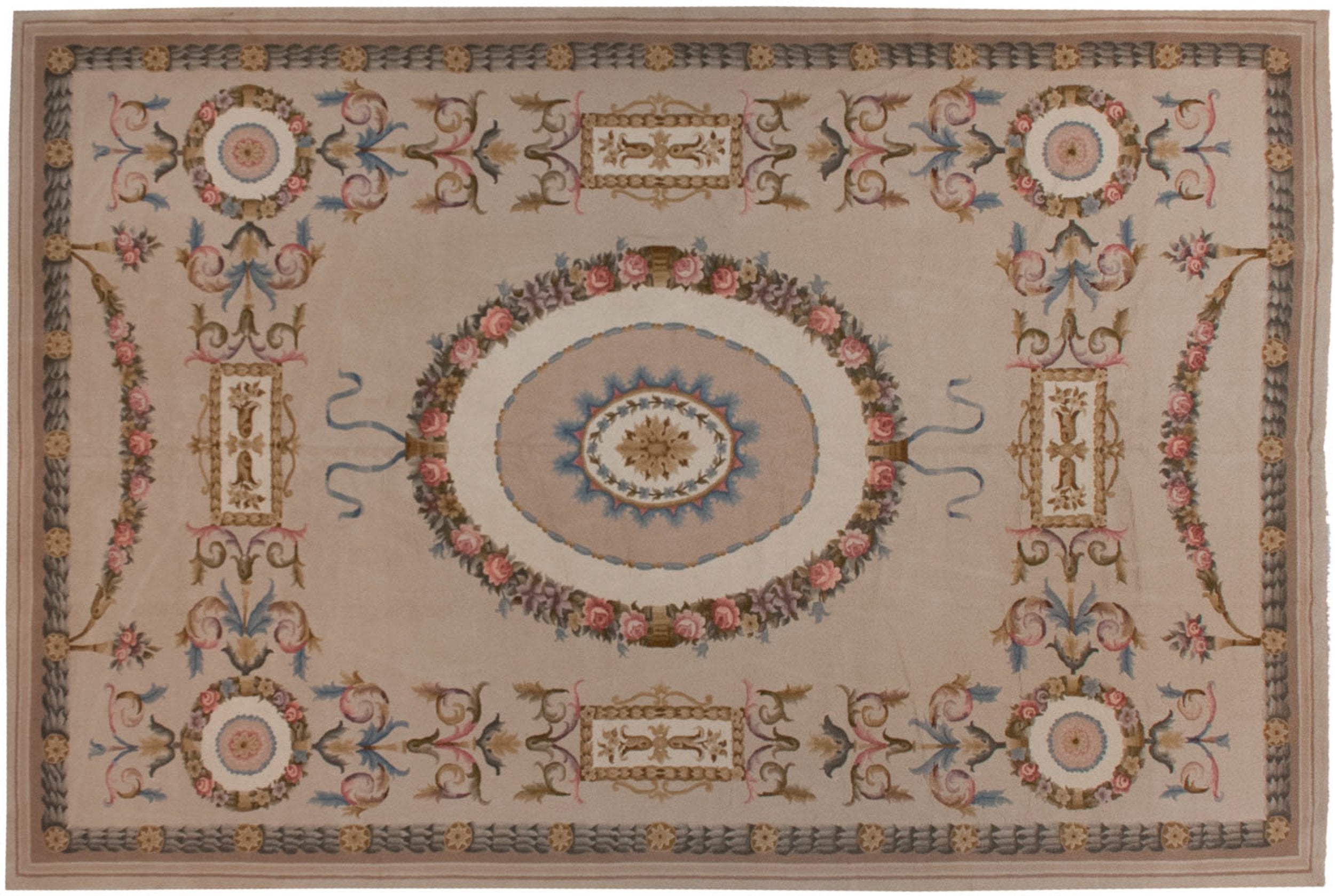 12x17.5 Vintage Spanish Savonnerie Design Carpet // ONH Item mc001777 Image 1