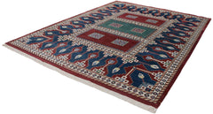 10.5x14 Vintage Indian Caucasian Design Carpet // ONH Item mc001778 Image 4