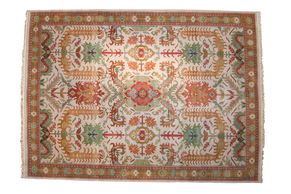 10x14 Vintage Indian Caucasian Design Carpet // ONH Item mc001781