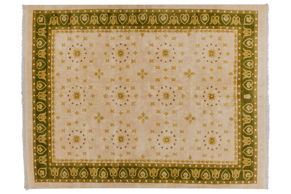 11.5x15 Vintage Indian Art Deco Design Carpet // ONH Item mc001782