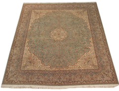 12x14 Vintage Fine Bulgarian Kerman Design Square Carpet // ONH Item mc001784 Image 1