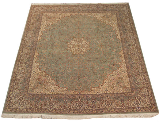 12x14 Vintage Fine Bulgarian Kerman Design Square Carpet // ONH Item mc001784 Image 1