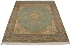 12x14 Vintage Fine Bulgarian Kerman Design Square Carpet // ONH Item mc001784 Image 3