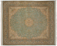 12x14 Vintage Fine Bulgarian Kerman Design Square Carpet // ONH Item mc001784 Image 4