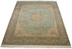12x14 Vintage Fine Bulgarian Kerman Design Square Carpet // ONH Item mc001784 Image 5