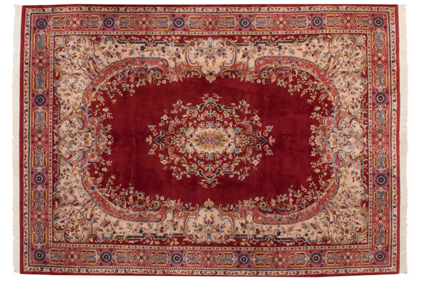 10x13.5 Vintage Indian Sarouk Design Carpet // ONH Item mc001798