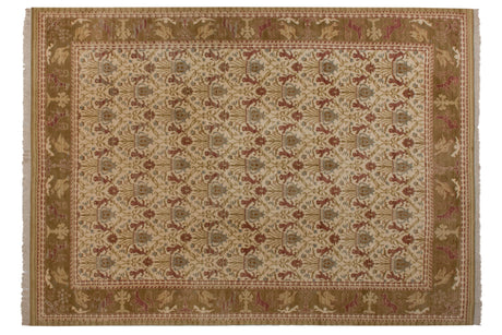 9.5x13.5 Vintage Indian Alcaraz Design Carpet // ONH Item mc001799