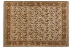 9.5x13.5 Vintage Indian Alcaraz Design Carpet // ONH Item mc001799
