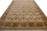 Vintage Spanish carpet with a repeating tree of life and lion design in a trellis layout.