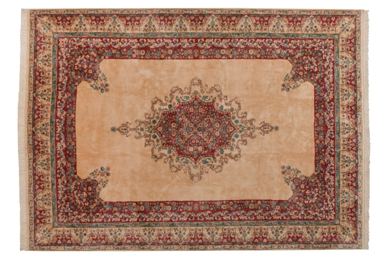 9.5x13.5 Vintage Indian Kerman Design Carpet // ONH Item mc001800