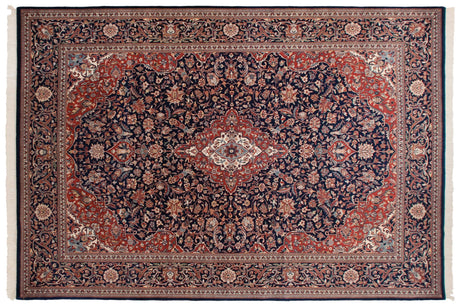 10x14.5 Vintage Indian Kashan Design Carpet // ONH Item mc001805