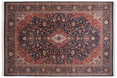 10x14.5 Vintage Indian Kashan Design Carpet // ONH Item mc001805