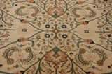 Vintage Pakistani rug detail showcasing Herati design with ivory, terracotta, and ocean green.