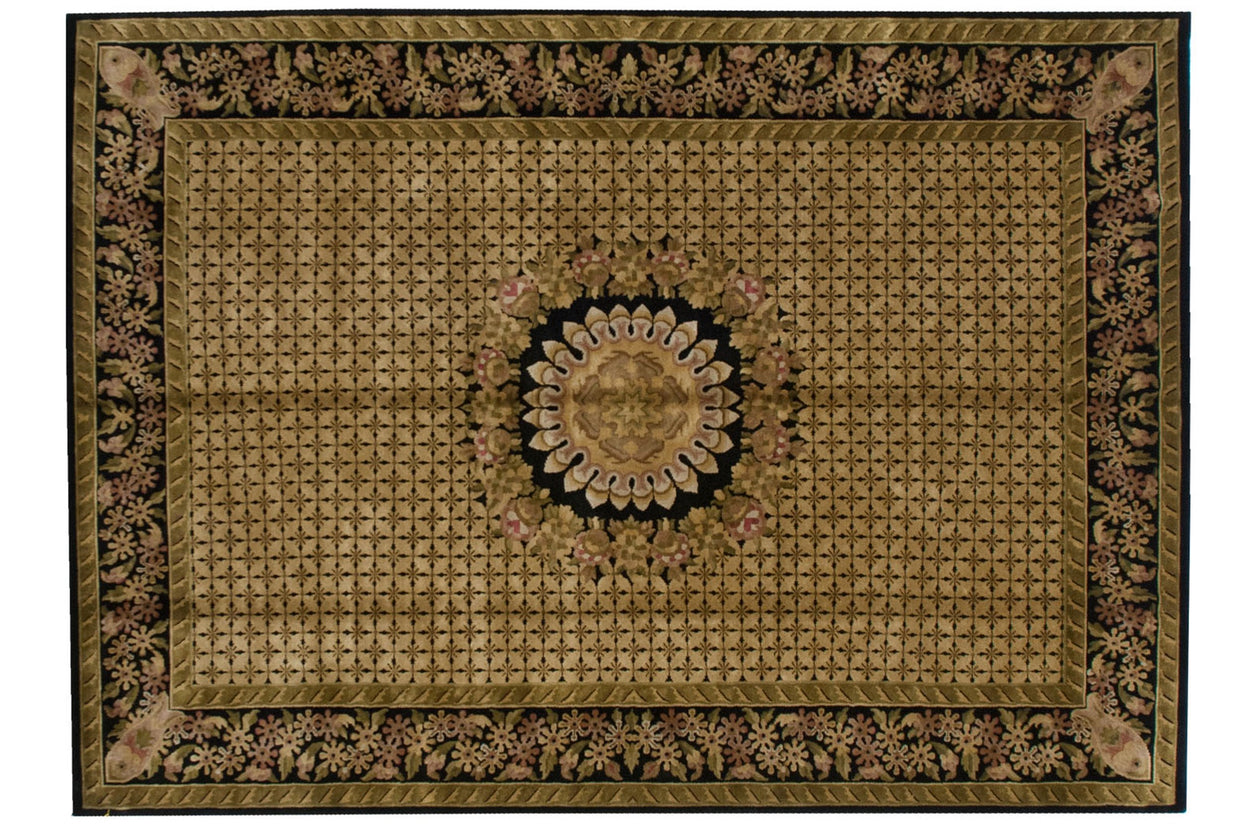 10x14.5 Indian Savonnerie Design Carpet // ONH Item mc001824