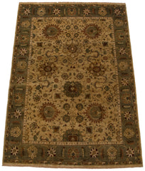 9.5x13.5 Vintage Tea Washed Indian Sultanabad Design Carpet // ONH Item mc001825 Image 1