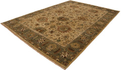 9.5x13.5 Vintage Tea Washed Indian Sultanabad Design Carpet // ONH Item mc001825 Image 3