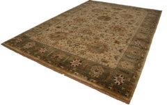 9.5x13.5 Vintage Tea Washed Indian Sultanabad Design Carpet // ONH Item mc001825 Image 4
