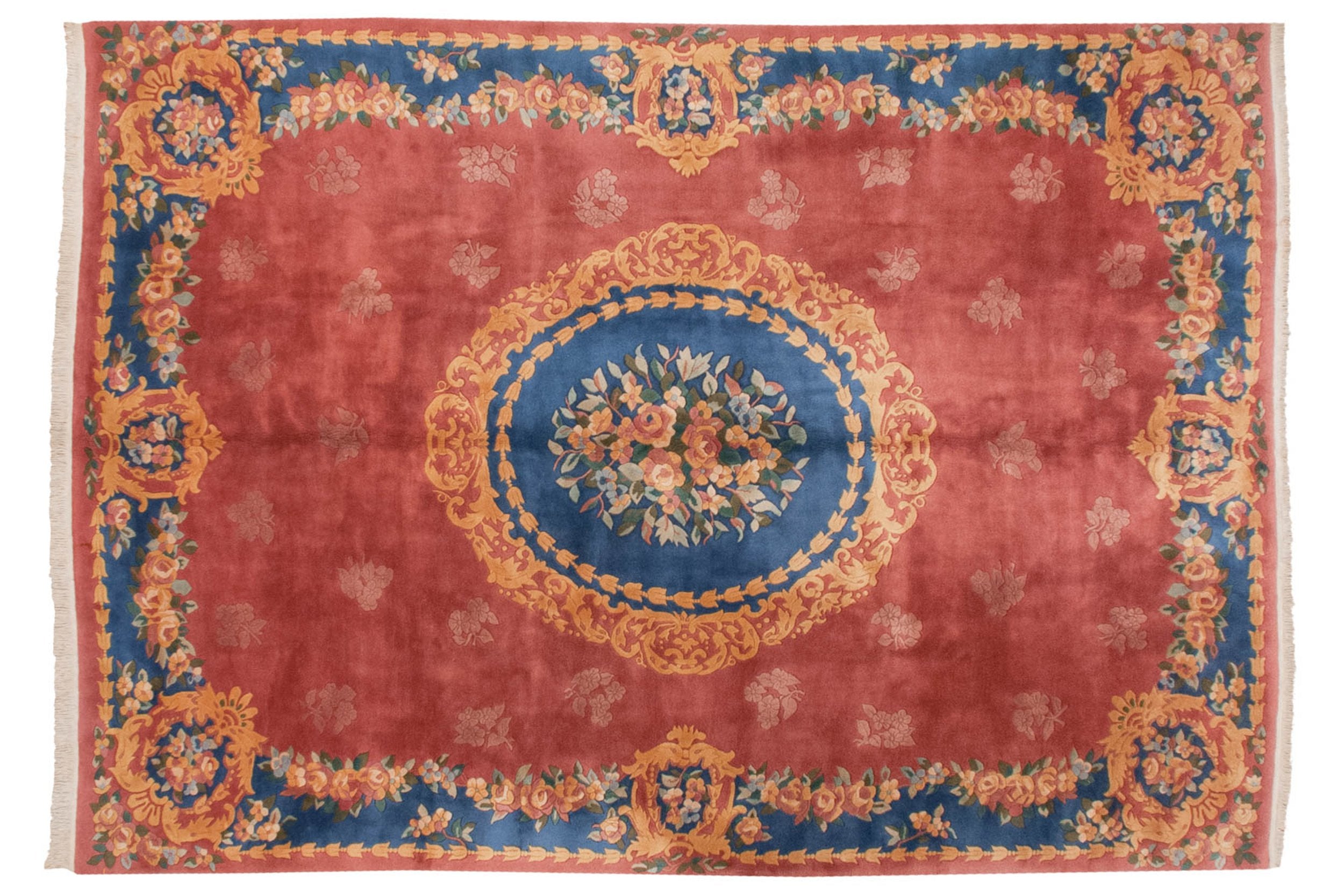 ラグ・カーペット vintage rug, 218 Aubusson Vintage Aubusson Design Carpet 9'8