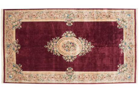 10x17.5 Vintage Fine Japanese Savonnerie Design Carpet // ONH Item mc001833