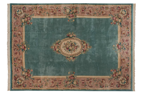 10x13.5 Vintage Japanese Savonnerie Design Carpet // ONH Item mc001834