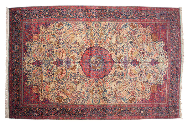 11.5x17.5 Vintage Tabriz Carpet // ONH Item mc001841