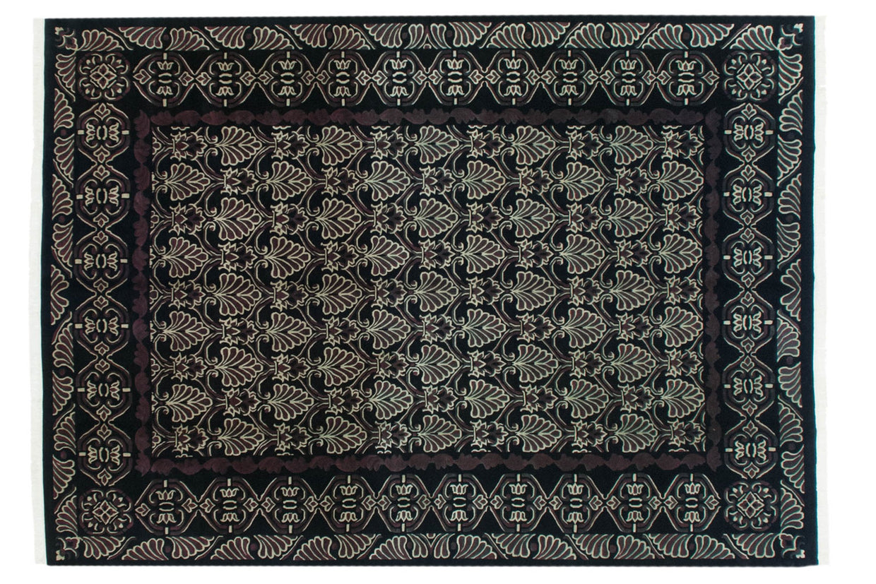 10x14 Vintage Indian Damask Design Carpet // ONH Item mc001848