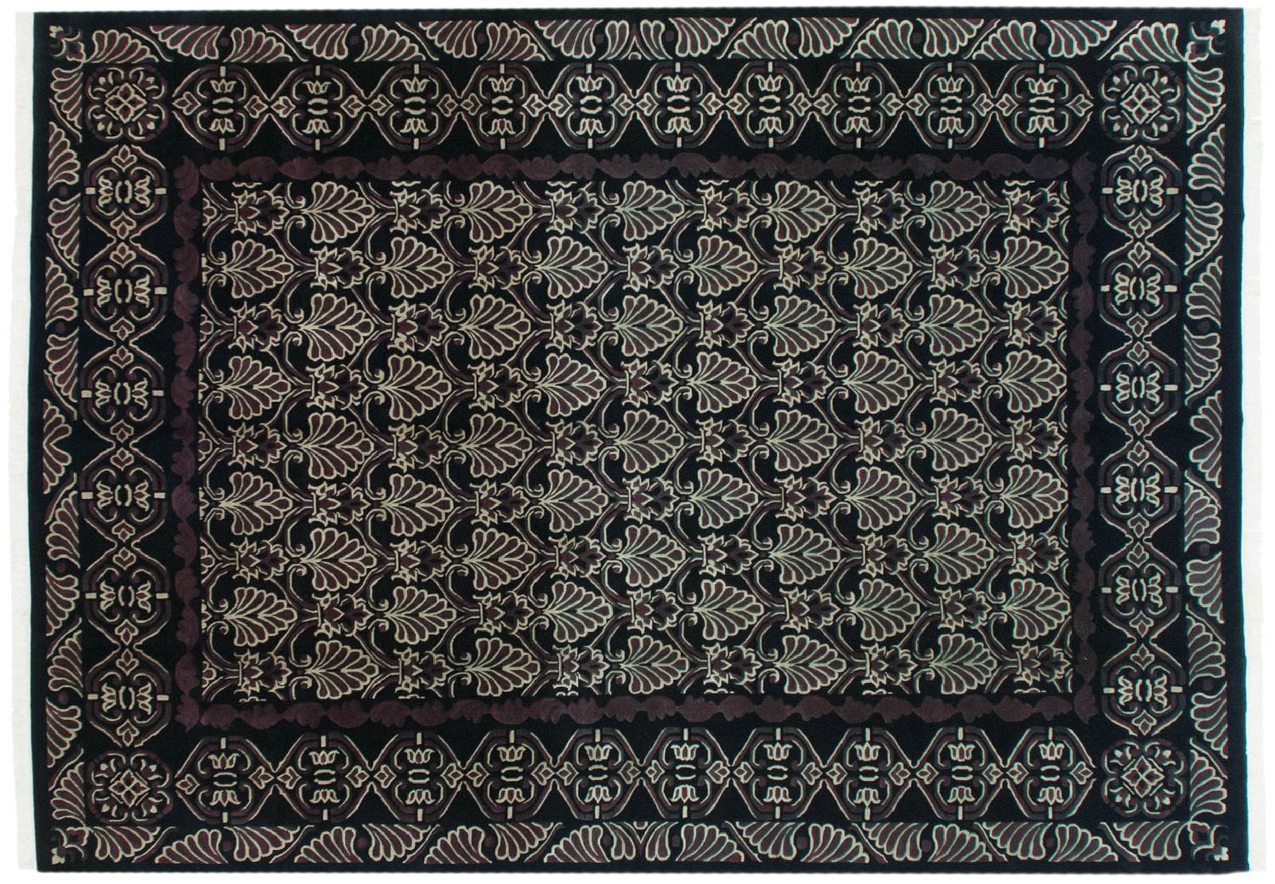 10x14 Vintage Indian Damask Design Carpet // ONH Item mc001848 Image 1