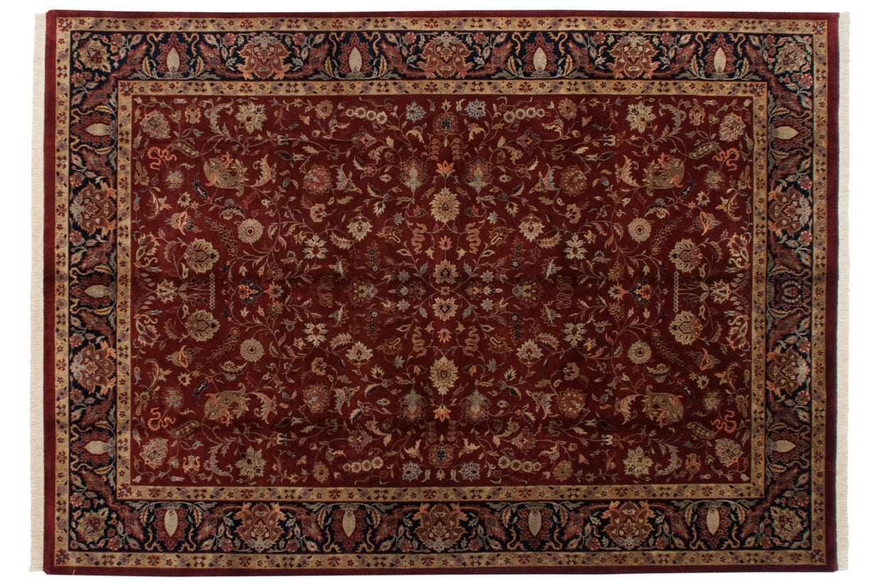 9.5x14 Fine Indian Mohajeran Sarouk Design Carpet // ONH Item mc001851